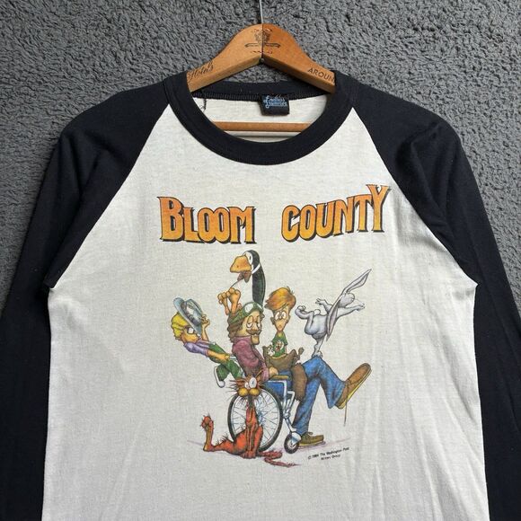 Vintage Bloom County Comic Strip Raglan T-Shirt 80’s Men's Size Medium